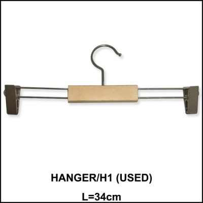 WOODEN HANGER CLOTHES / PENYANGKUT BAJU HANGER KAYU (THIN VERSION) USED 10 PCS